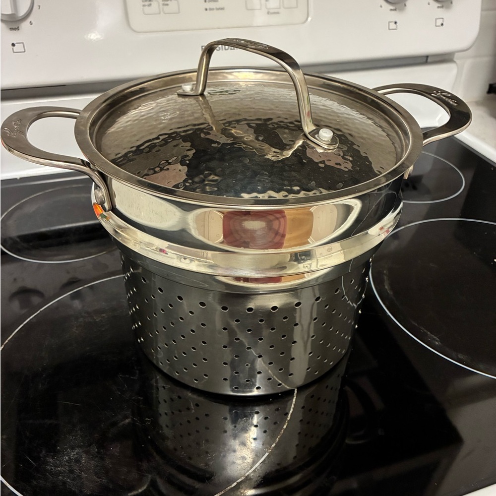 LAGOSTINA Stainless Steel Hammered lid and Steamer